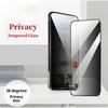 2 Pcs Anti Spy Privacy Tempered Glass for Iphone 6 7 8 6P 7P Xr Xs Max Iphone 11 12 13 14 15 16 17 18 Pro Max
