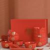 Chinese Wedding Red Bowls & Chopsticks Set: Bride Dowry Gift Pair