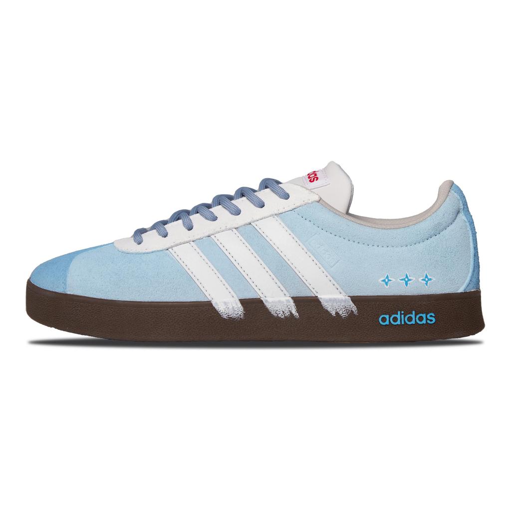 Adidas VL COURT 2.0 Light Blue Xingji Cushioning, Wear Resistant Low top Skateboard Shoes Unisex Blue White HQ1802(Team1661-)