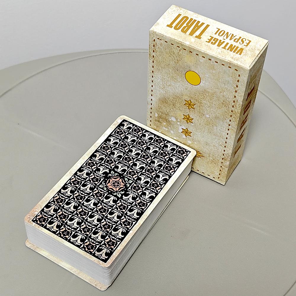 Vintage tarotový balíček 10,3*6cm Španělská edice 78 ks tarotových karet založených na Rider Waite System Espanol