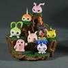 11cm Anime Digimon Baby Stage 8 Piece Scene Agumon Biyomon Gabumon Mogumon Togomon Pomon Character Model Collection Toy Gift