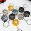Auto Turbo Hub Keychain Wheel Rim Car Keyring Luxury Zinc Alloy Key Fob Wheel Tire Styling Car Trinket Bag Ornaments Accessories