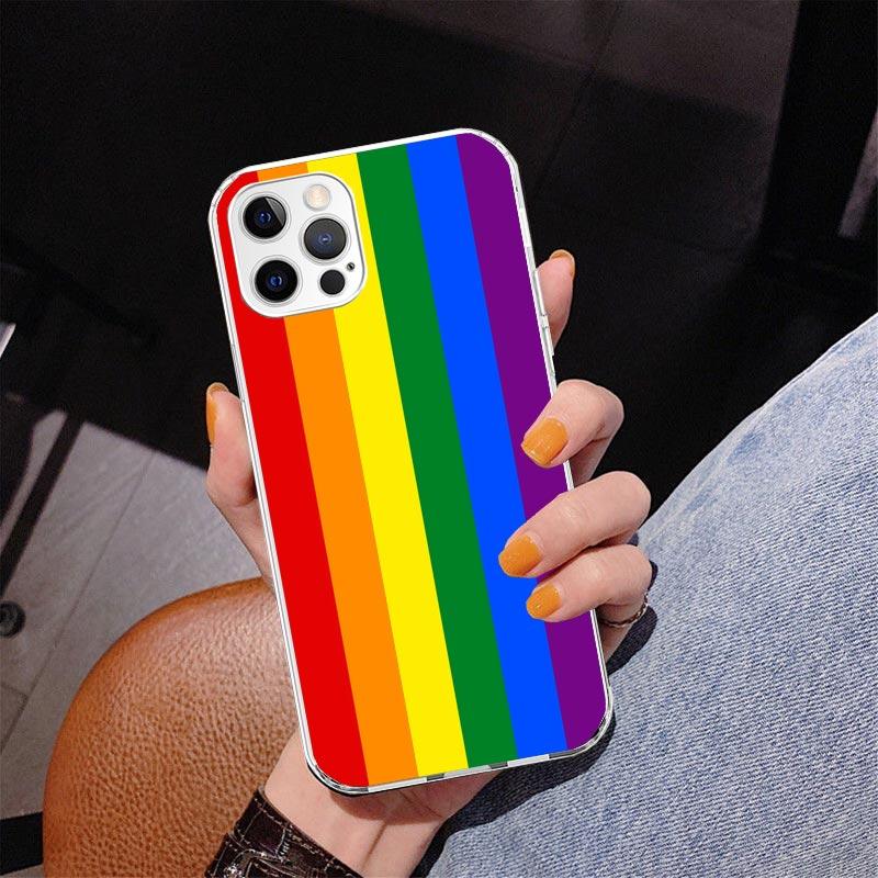 Liebe Ist Liebe LGBT Regenbogen Handyhülle Für iPhone 17 Air 16 Pro Max 16E 15 + 14 Plus 11 12 13 Mini 7 8 SE Geschenk Druck Abdeckung Fundas
