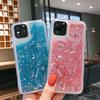 Applicable To iPhone12 Pro Max Mobile Phone Case, Glitter Star Love Quicksand Anti-drop Case, Liquid Flow