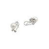 Boucles D'oreilles Luxenter En Argent 925 Avec Perle Blanche Finition En Rhodiée - Aila