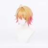 LVMEY Anime Character Cosplay Cream Yellow Pink for Heat Resistant Cosplay Costume Wig Net Perfect for Comic Cultural and School Festivals Wig, Short,