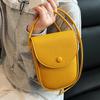 Korean Version of Solid Color Mini Messenger Bag Simple and Fashionable Shoulder Saddle Small Bag Summer Light and Versatile Mobile Phone Bag Women