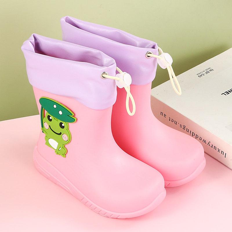 Children's rain shoes boys new outdoor rain shoes boys baby non-slip waterproof cartoon cute rain shoes girls rain boots