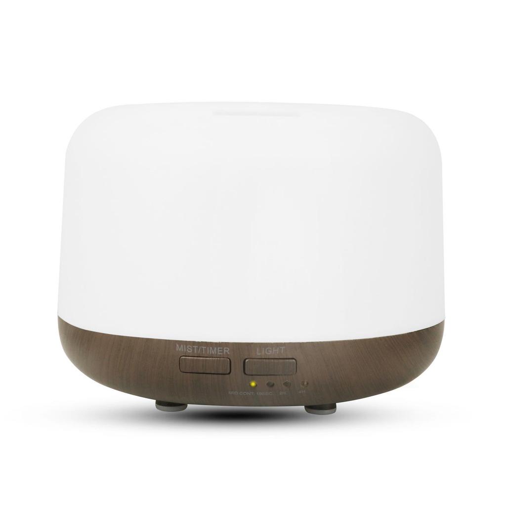 MUJI 5V Aroma Diffuser: Ultrasonic Atomizer, 300ml Humidifier with Wood Grain & Seven-Color LED