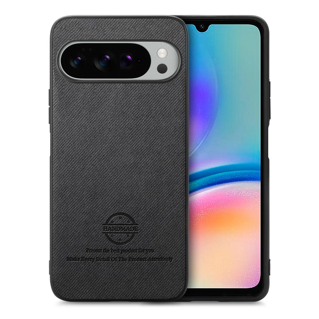 For Google Pixel 10 Pro XL Leather Phone Back Cover with Cloth Texture