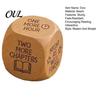 Reading Habit Tracker Dice Wooden Decision Dice, 6-Sided Wood Engraved Quotes Prompt, Natural Interactive Charm, Fun Companion Book Lover Gif Literary