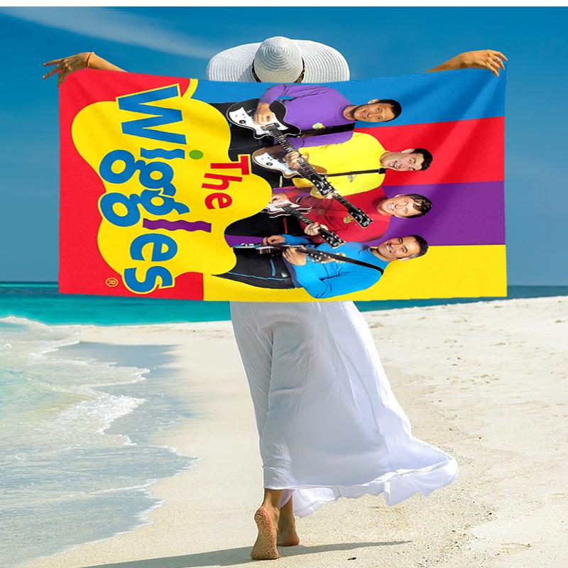 1pc The Wiggles1 Beach Towel, Comfortable and Thick, and Swimming/Bath/Picnic/Camping Towel, Suitable for Seaside Beaches