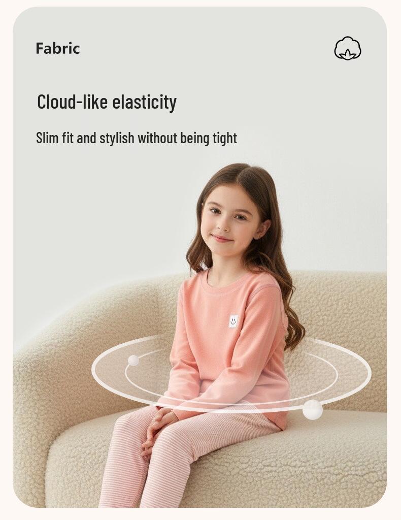 2025 Çocuk Sonbahar/Kış Kıyafet Seti: Erkek ve Kız Çocukları İçin Sıcak Dikişsiz Termal İçlik