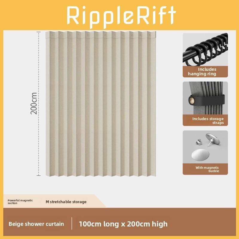 Shower Waterproof Foldable Curtain Soft Door Curtain Set For Home Decor Bathroom
