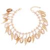1 Pezzo Braccialetto Piede Bohemien Vacanza Gioielli alla Moda Cavigliera con Guscio Foglia Nappa da Spiaggia Accessori Caviglia da Donna
