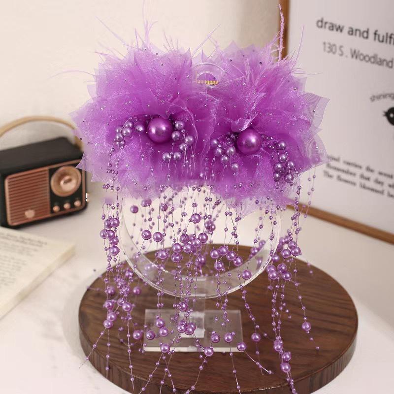 Presilha de Cabelo de Flor Versátil Borla de Paetês Presilha Tubarão Para Mulheres Meninas Retrô Garra de Cabelo Acessórios de Cabelo de Flor Elegantes Presente