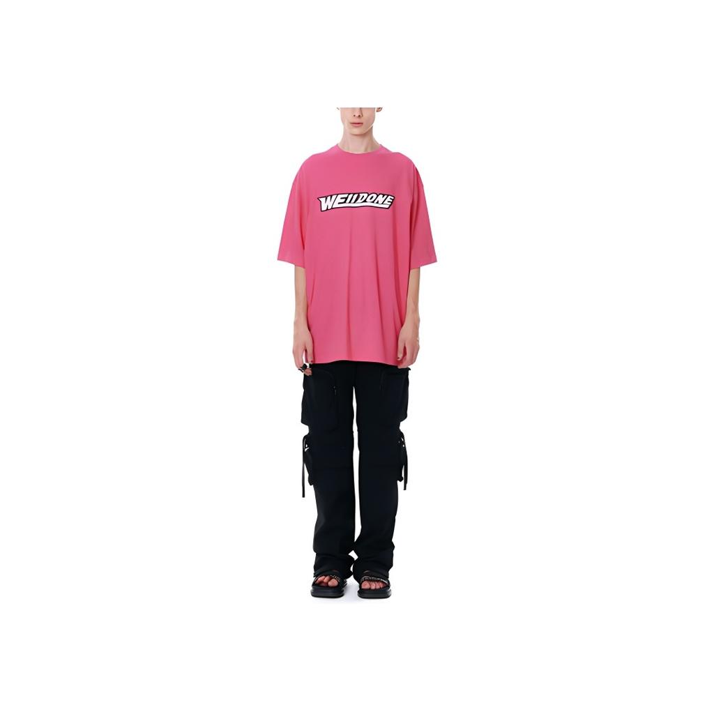 We11done Logo Print Short Sleeve T-Shirt Unisex Tops WD-TT1-22-628-U-HP