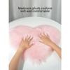 Pink Heart-Shaped Ins-Style Nail Art Photoshoot Props, Fluffy Long Mat For Nail Polish Display & Live Streaming
