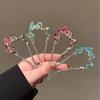 1Pcs Metal Flower Hair Pin Snake Hairpin Vintage Chinese Style Hair Stick Plate Hair Retro Hair Clip Hair Accessory