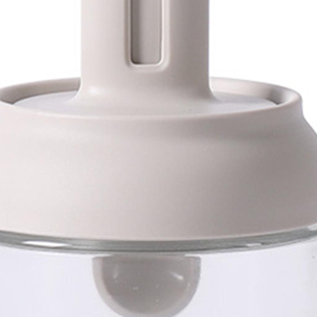 Seasoning Jar Retractable Spoon Glass Transparent Spice Condiment Storage Container Box for Home