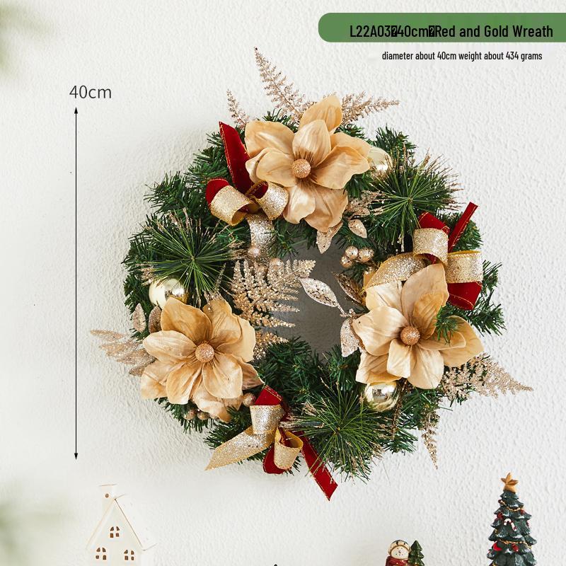 Creative Christmas Door & Window Wreath - Rattan Wall Hanging Ornament for Holiday Decor