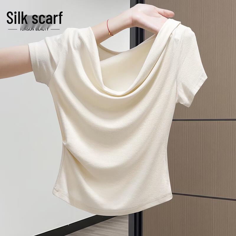 Women s Slim Fit Solid Color T-Shirt S