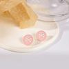Cute Cartoon Earrings Female Eccentric Girl Stud Earrings Resin Doll Face Female Simple Earrings