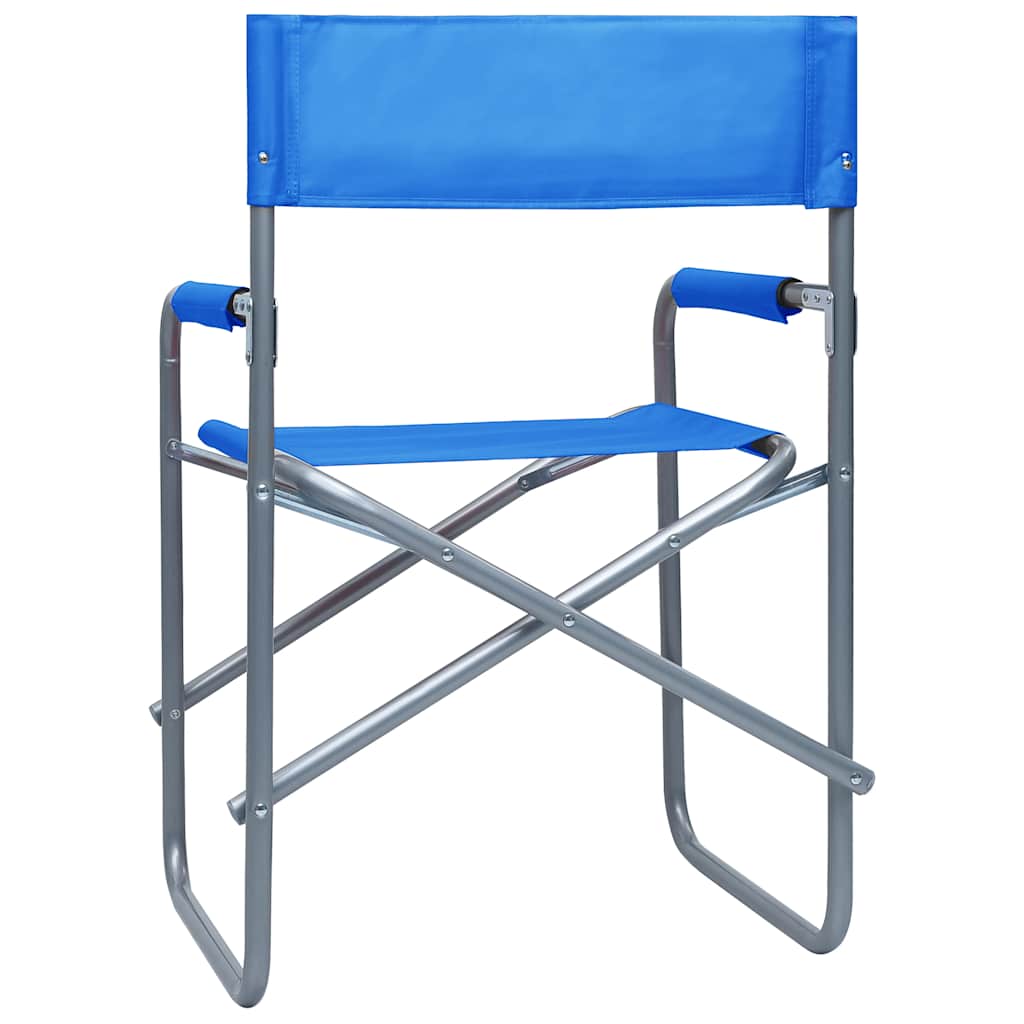 Director Chairs 2 Pcs Steel Blue