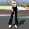 Simple Personality High Waist Thin Flared Jeans Women's Spring and Autumn New Elastic High Street Horseshoe Micro Flared Pants