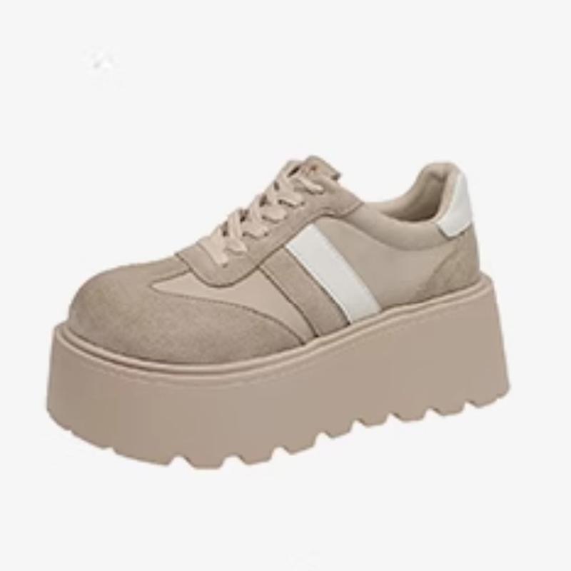 

Men Women Winter Flat Shoes LaceUp Platform Fashion Girls Lolita Flats Young Students School Solid Lace Thick Elevator 35