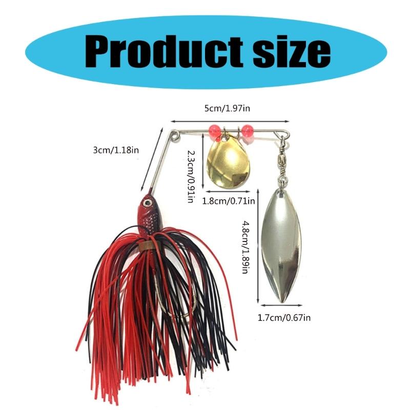 Silicone Skirt Spinner Lures Baits Metal Hard Artificial Baits Swim Jigs  Baits Fishing Accessories Easy to Use