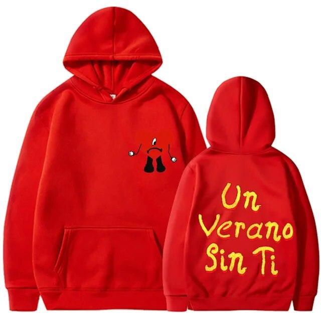 2022 New Bad Bunny Unisex's Women's Printed Hoodie Fashion Street Hip Hop Hoodie Sweatshirt Unisex High Quality Hot Sale Hoodie Unisex