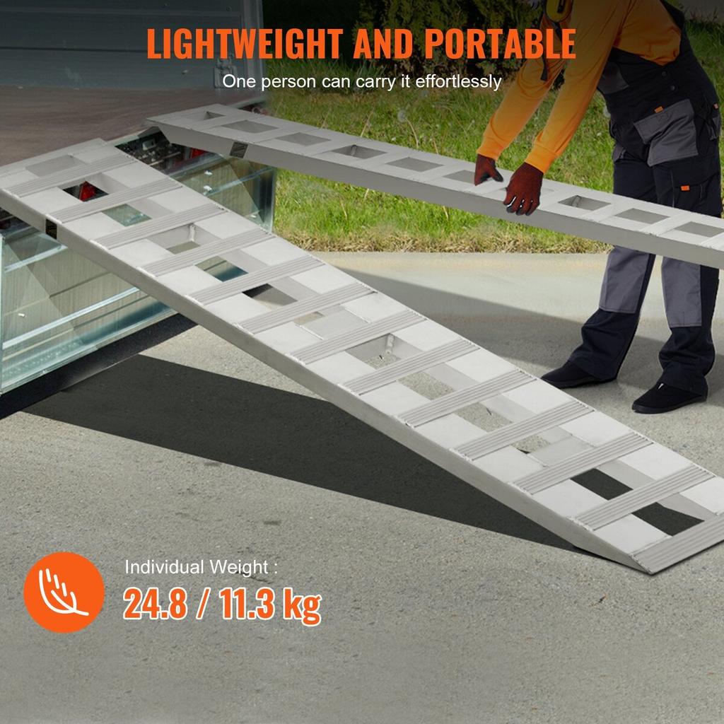 72" X 15" Aluminum Ramps 6000 LBS Capacity Loading Ramps 2PCS