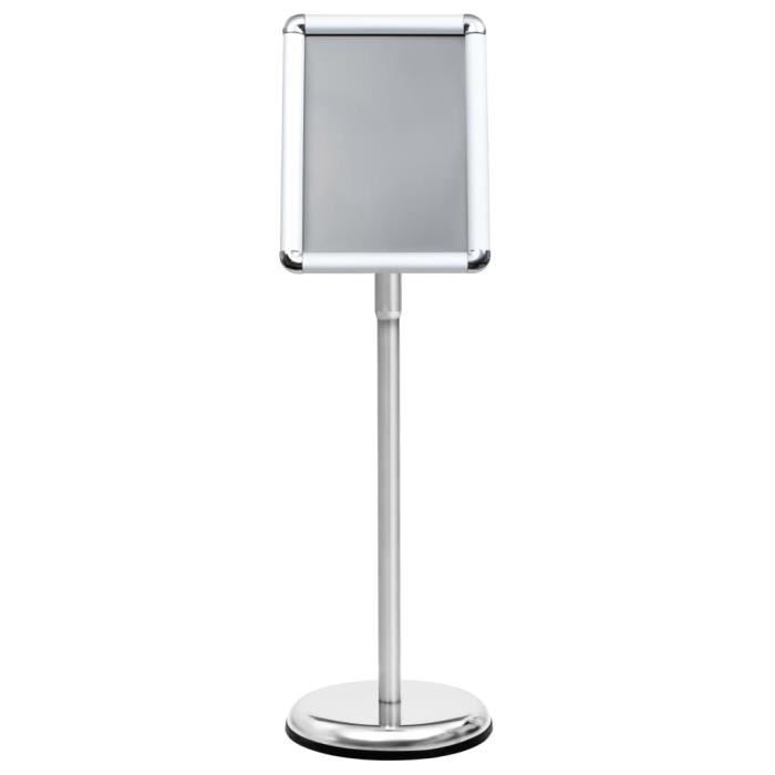 VidaXL Support d'affiche A4 sur pied Argenté Alliage d'aluminium
