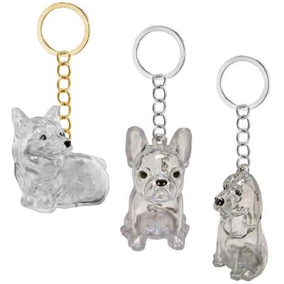 Transparente Miniatur Hundefelle Erinnerungsstücke Etui Schlüsselanhänger Anhänger Haarsammler Schlüsselanhänger Haustier Erinnerungsaufbewahrungszubehör