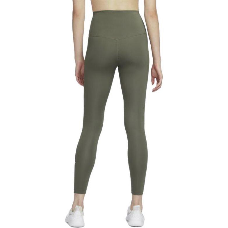 Nike Solid Color High Waist Slim Fit Training Pants Women Bottoms Green DM7279-222