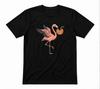 Flamingo Funny Flamingo Bird Orange Juice Tee Unisex Black T-shirt