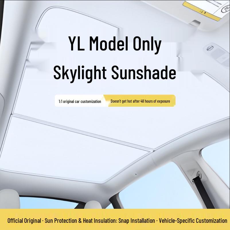 Tesla Model YL Window Sunshade: Heat Insulation & UV Protection Gray Ice Crystal