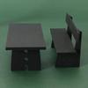 NEW 1 Piece Dollhouse Miniature Black Table And Chair Furniture Model Scene Decoration Props Doll House Accessories