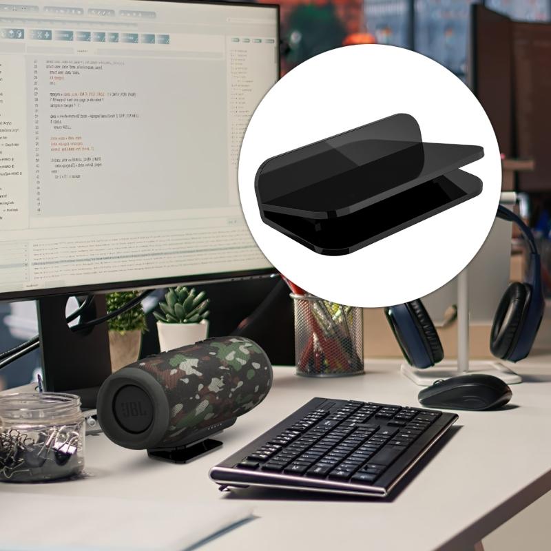 Strong Acrylic Tilting Speaker Stand Universal Desktop Base with Not Slip Design Simple Installs for Multiple Speakers