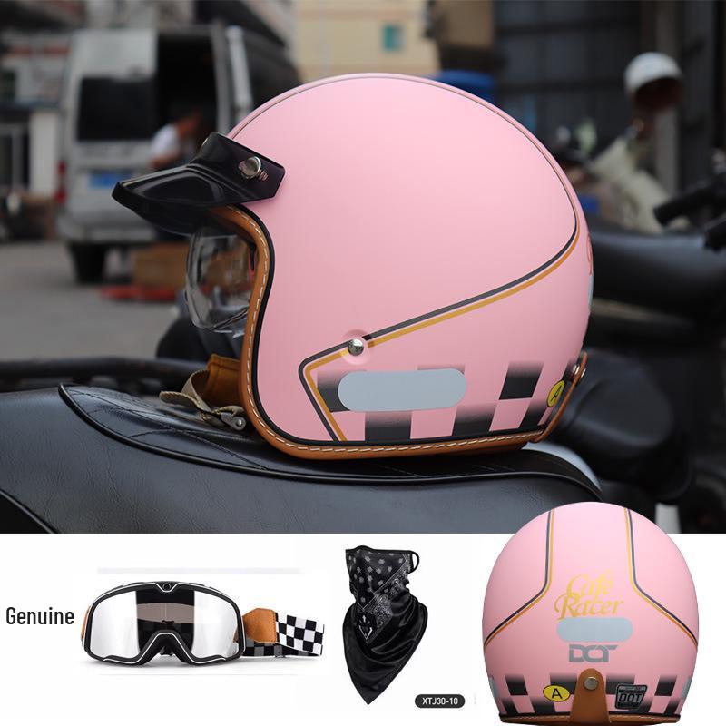 Unisex American Cruiser 3/4 Motorcycle Helmet