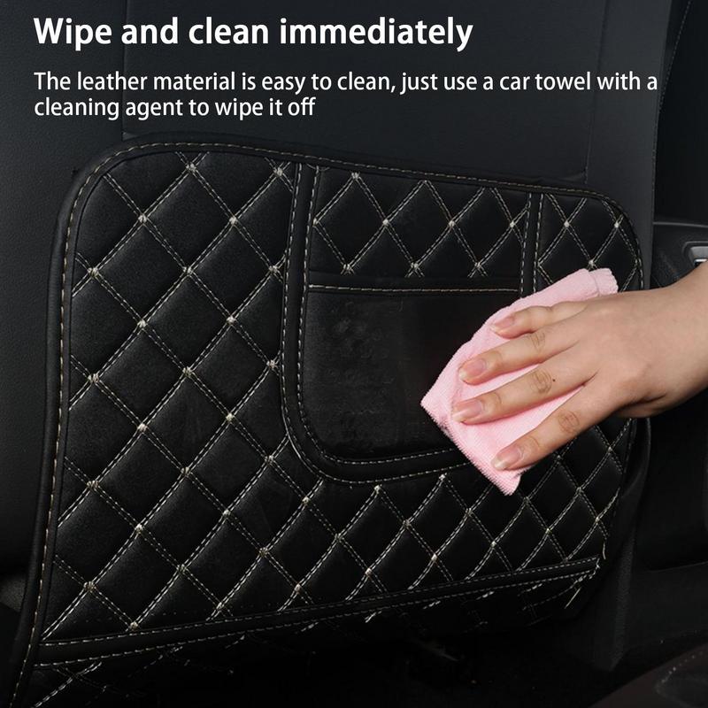Anti Kick Mud Dirt Pad Car Seat Back Cover Protector For Kids Auto Organizer With Storage Pockets Protects Against Mud Dirt For