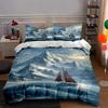 Sailing Snowy Mountains. Bedding Duvet Cover Sets Duvet Covers Pillowcases Gifts (1 * Duvet Cover 2 * Pillowcases, Without Duvet Insert)