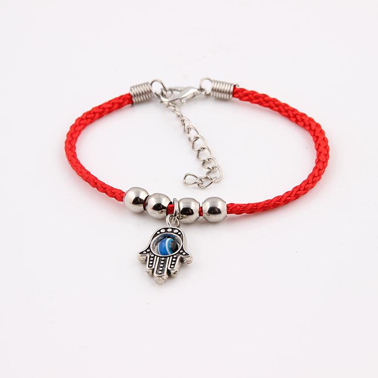 Fatima Hand Roter Achat Perlen Glücksarmband