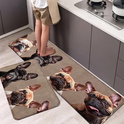 1 Buc Covorașe de Bucătărie Anti-Oboseală, Imprimeu Câine Impermeabil Anti-Alunecare Covoraș de Bucătărie Gros Căptușit Confort Greu Covoraș de Stat în Picioare pentru Bucătărie