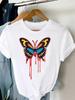2025 New Watercolor Lovely Flamingo Women Short Sleeve Fashion Summer Top Casual Trend Tshirt Travel Graphic T-Shirt Lady Tee