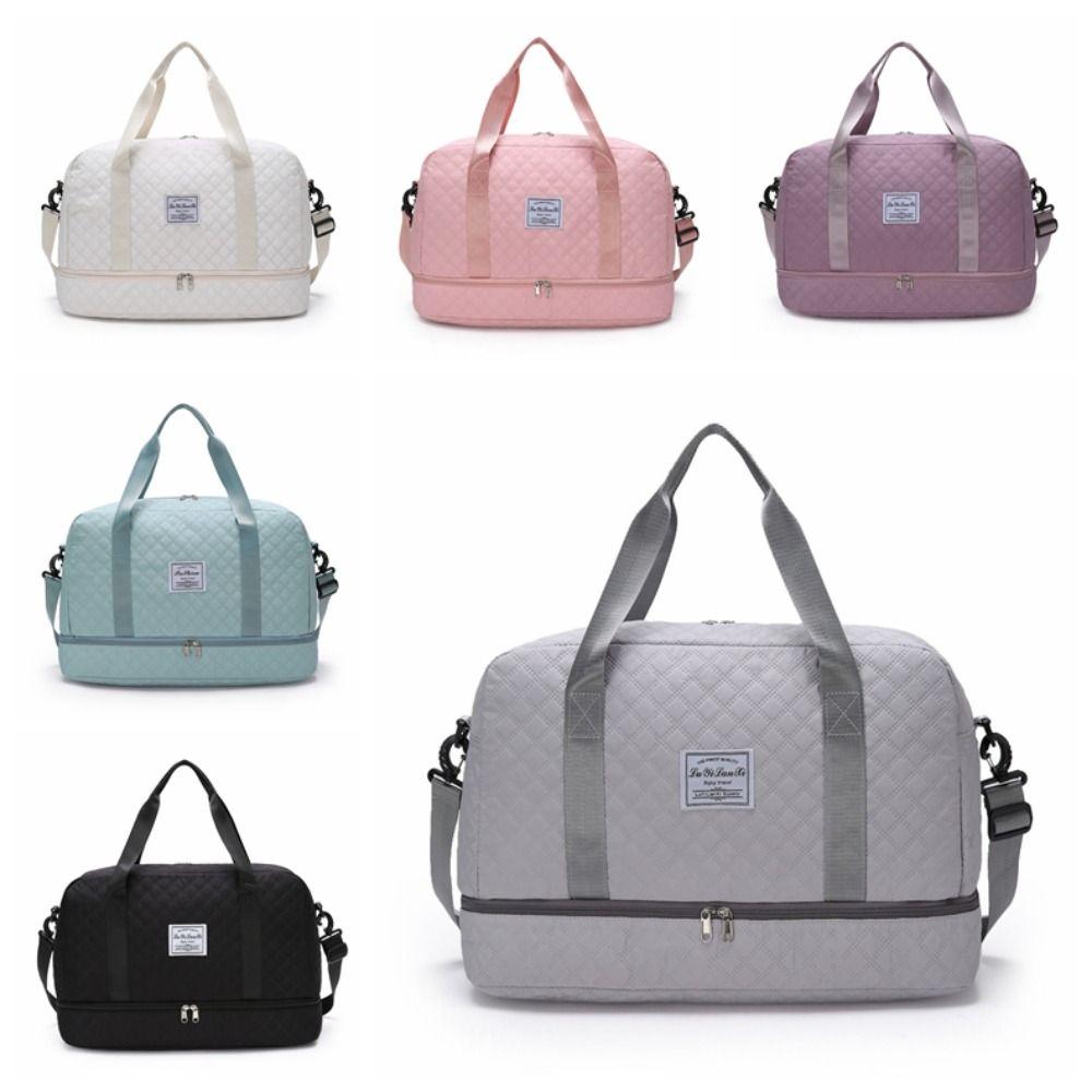 Wet Dry Separation Sports Fitness Bags Oxford Storage Handbag Portable Carry On Travel Bag  Outdoor
