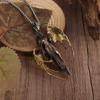Retro Gold Color Angel Wings Witch Wizard Pendant Item for Men Punk Trend Cool Jewelry