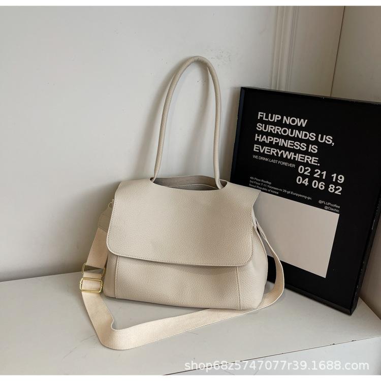 Retro casual versatile tote bag 2025 new commuter shoulder bag high-end niche design crossbody bag