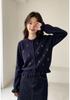 2026 Autumn/Winter Women's Floral Embroidery Knit Cardigan, Round Neck Korean Style Sweater Coat, Age-Reducing Design.